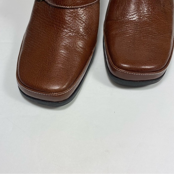 𝅺ALFANI Step N Flex Brown Leather Slip On Mule With Side Detail Size 7.5 - Picture 7 of 9